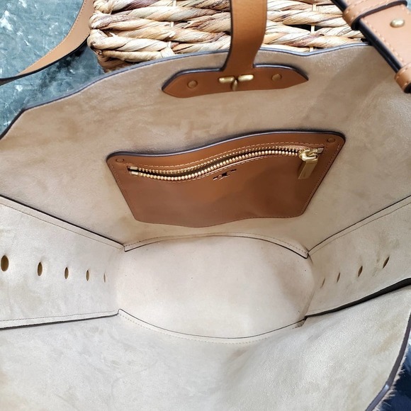 Tory Burch Rowan Genuine Calf Hair Bucket Bag - Picture 10 of 16